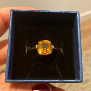 Beautiful Natural Citrine and Sterling Silver Ring